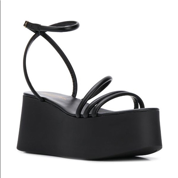 Gianvito Rossi Shoes - Gianvito Rossi Strappy Platform Sandals Black 37.5